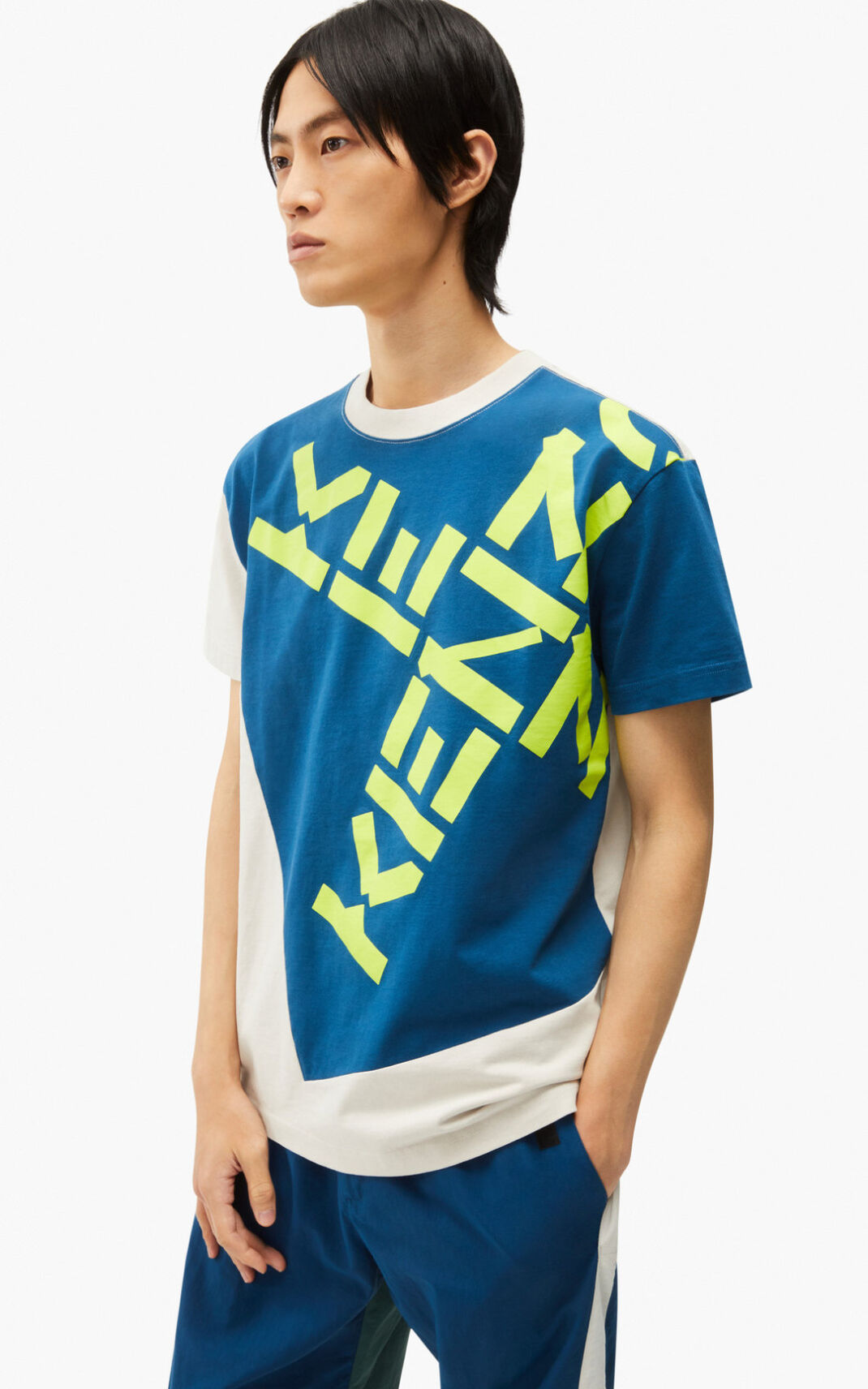 T Shirt Kenzo Sport Big X Homme Bleu Foncé | LASH-89420